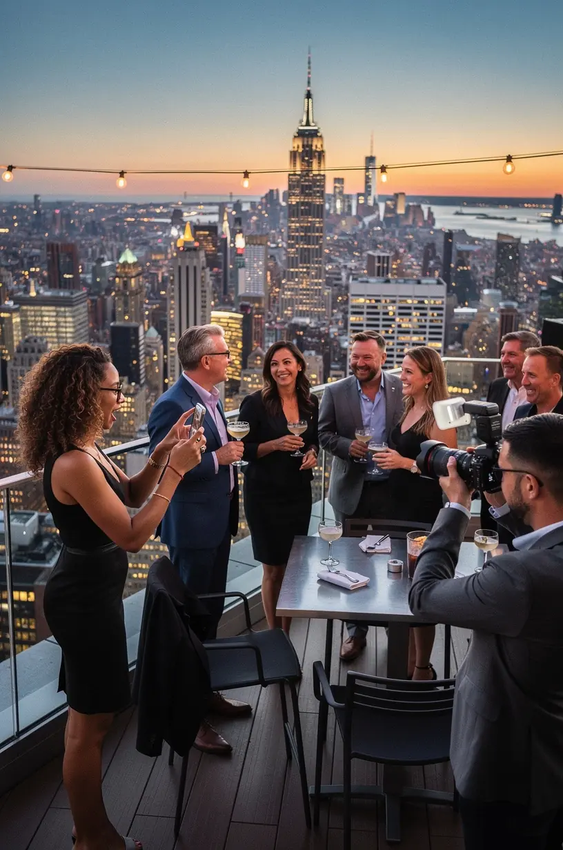 Временная смотровая площадка с панорамным видом на горный пейзаж в национальном парке США.